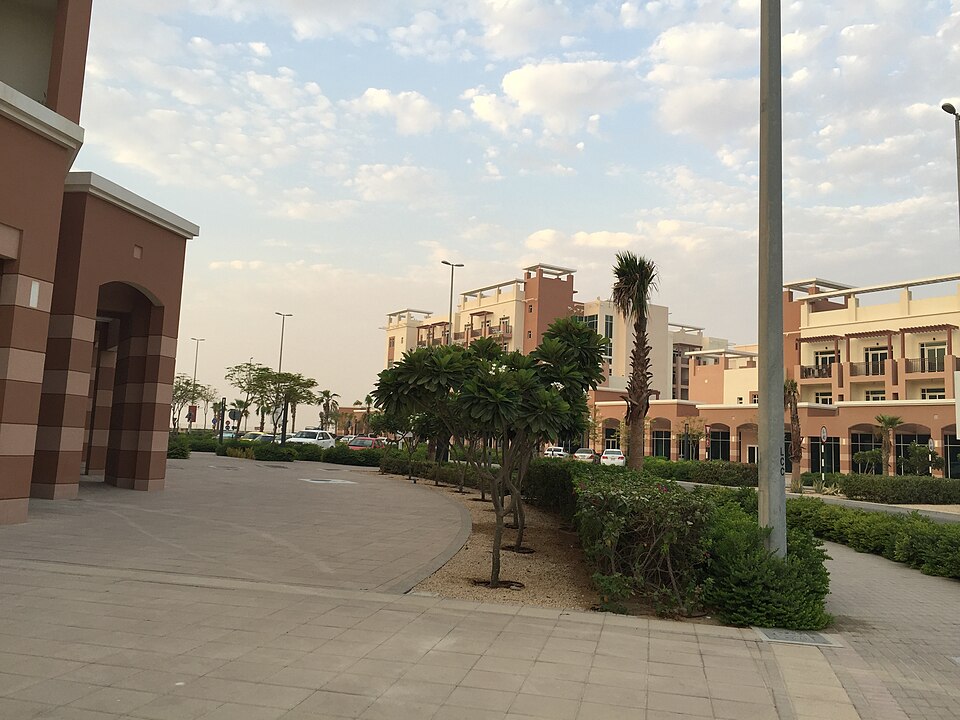 Residential street in Al Ghadeer, Abu Dhabi, photographed in 2015.