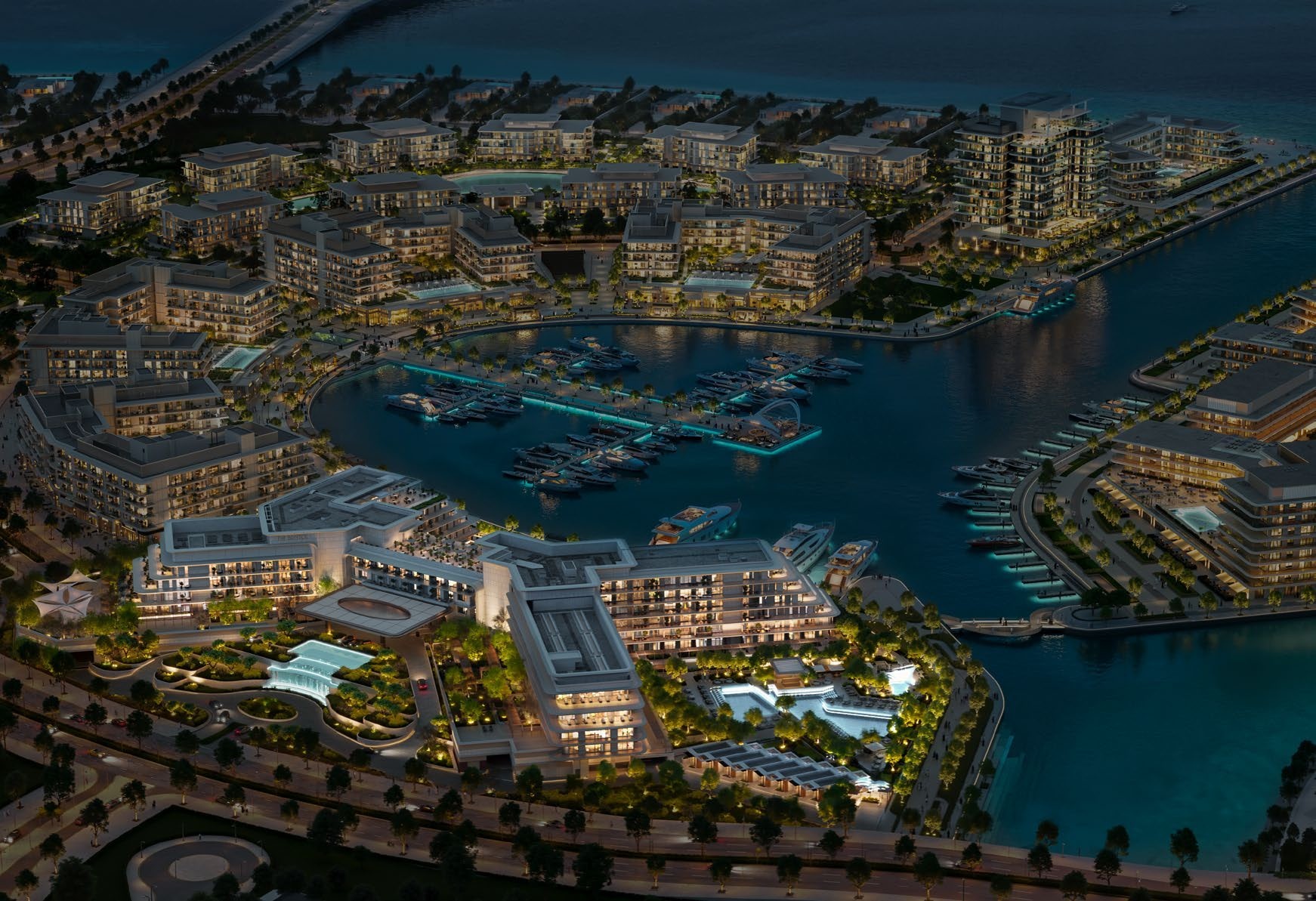 Ramhan Island setting. Illustrative project visual from the supplied brochure.
