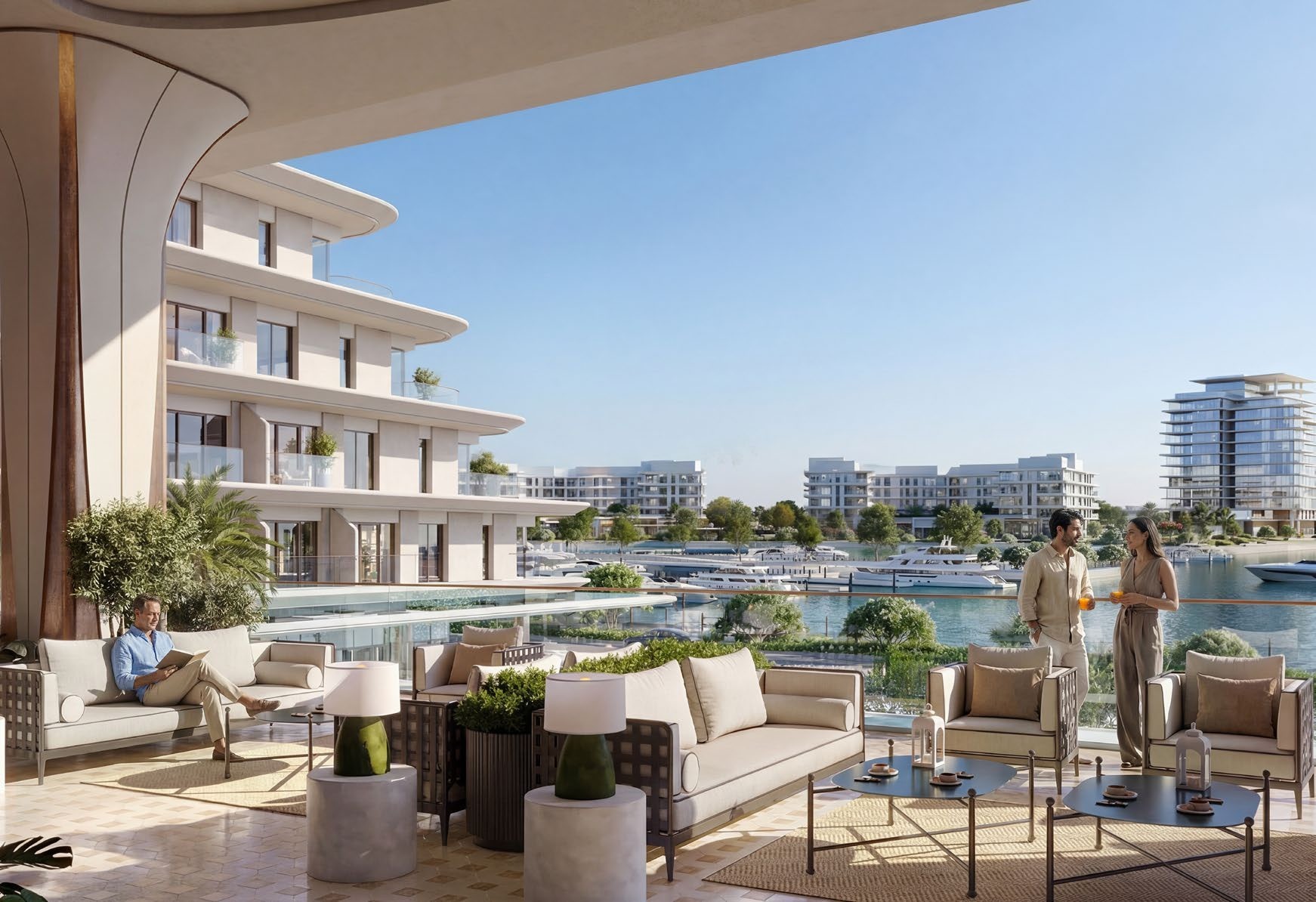 The Bristol Residences terrace architectural render