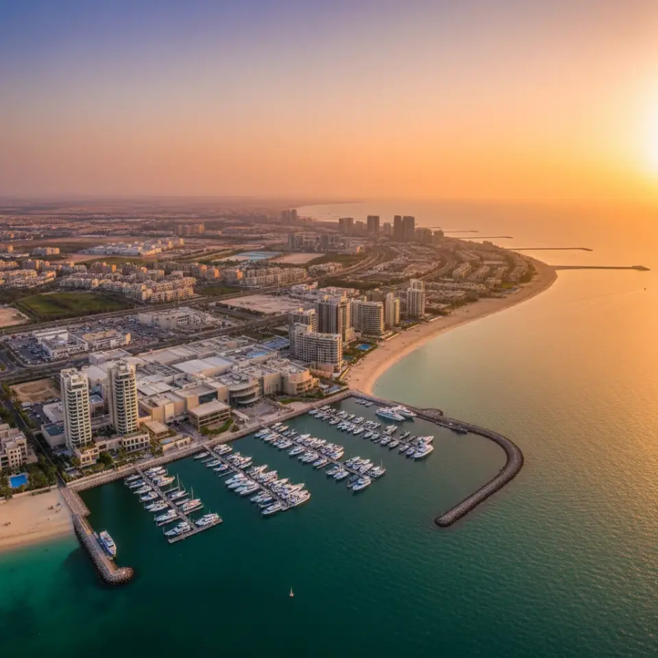 Community marketing visual supplied for Al Raha Beach. Not an individual residence.