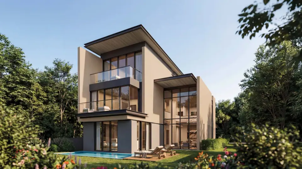 The Orchard at Sobha City Illustrative villa and landscaped setting