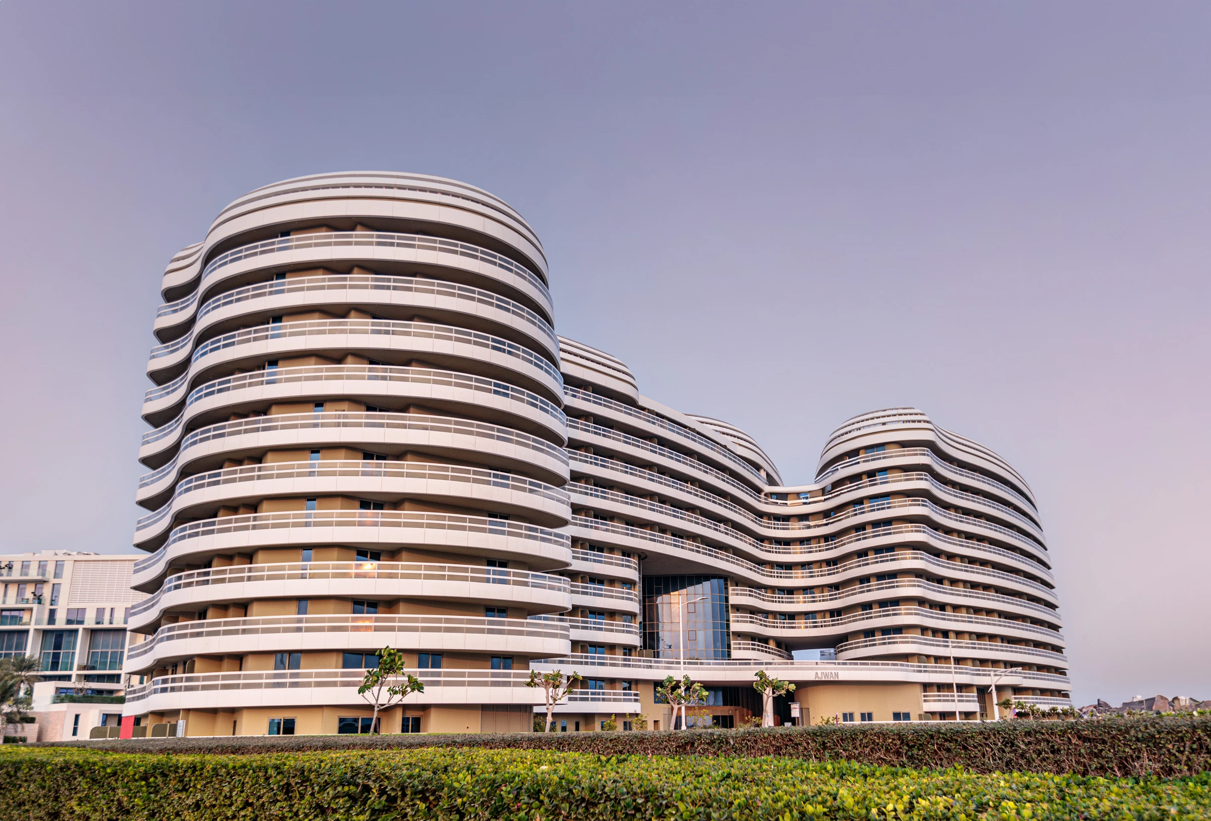 Ajwan Towers Building architecture from the supplied branded project brochure