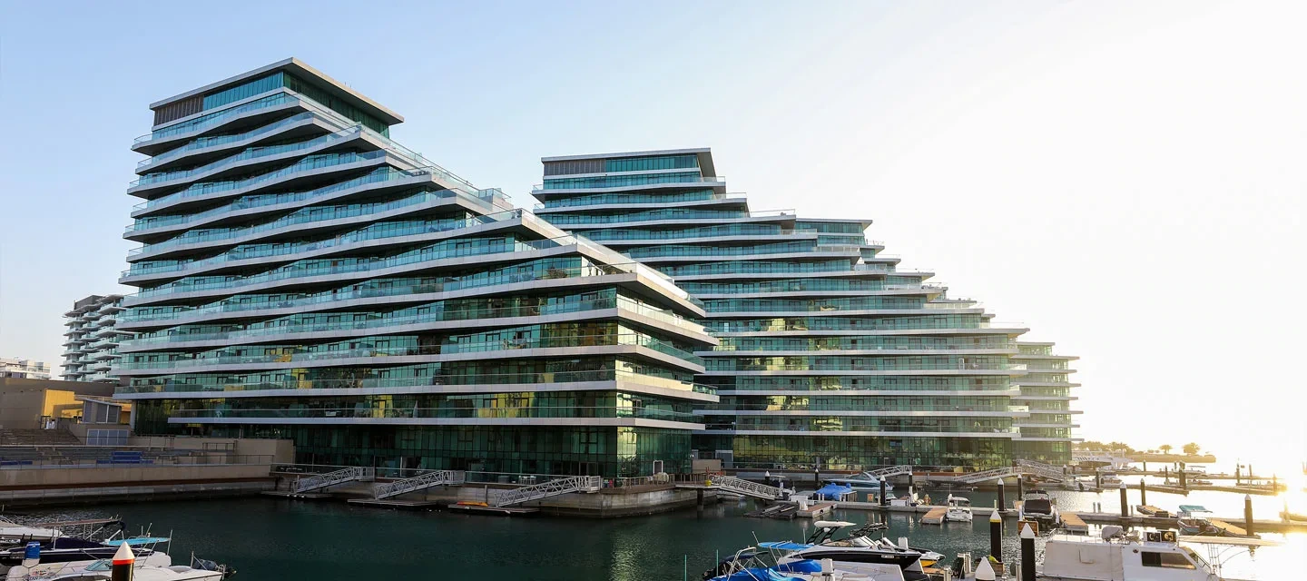 Al Bandar Al Raha Beach residential buildings and marina