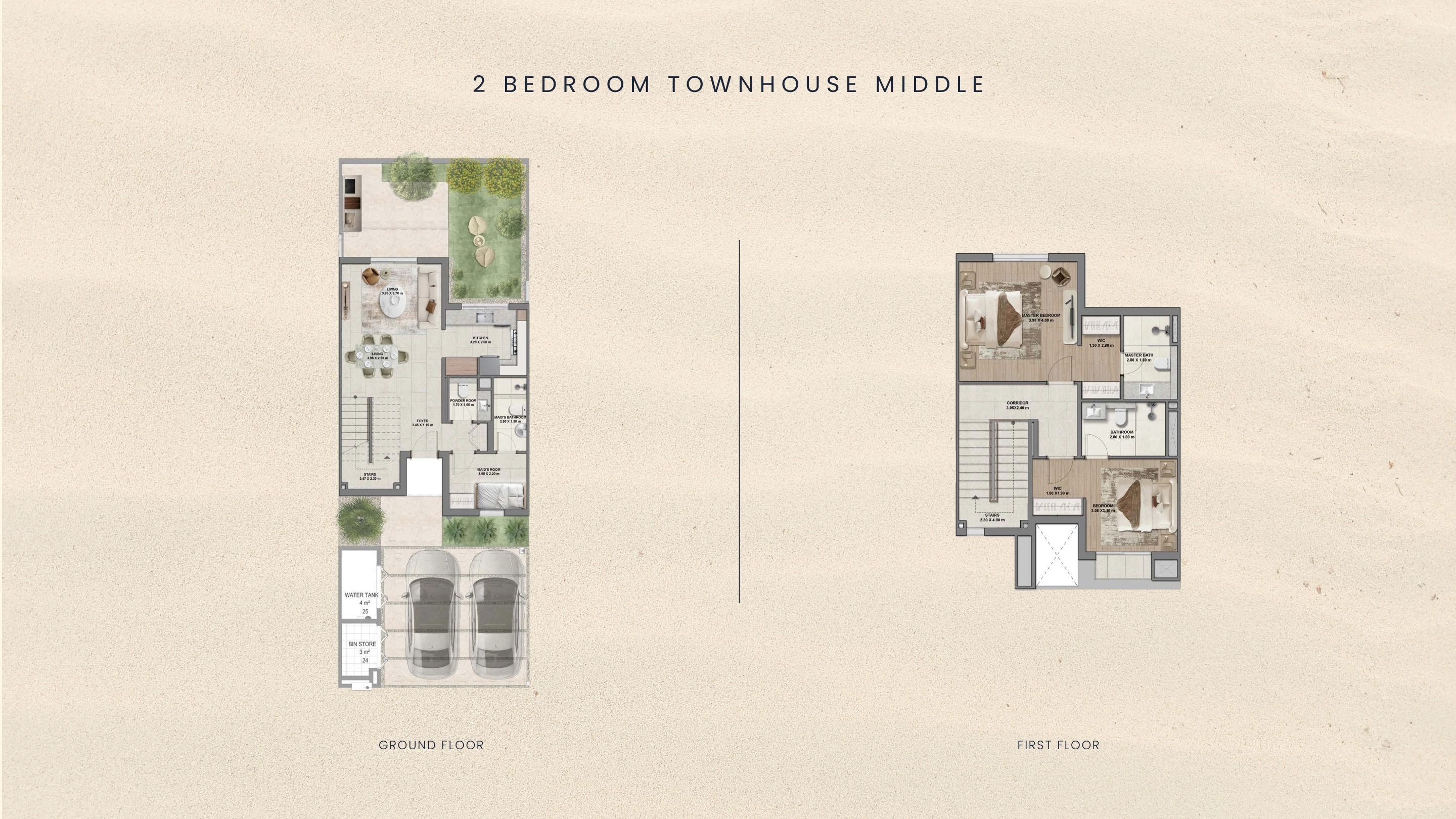 Al Ghadeer Gardens New Release · 2 bedroom townhouse, middle