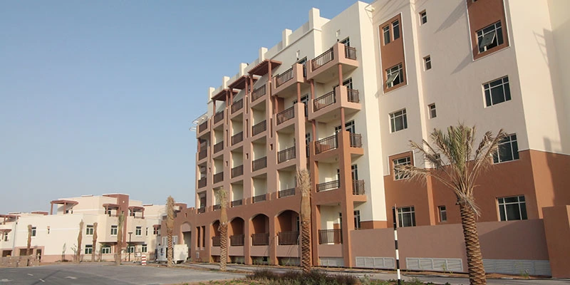 Original Al Ghadeer apartment buildings in the developer community material