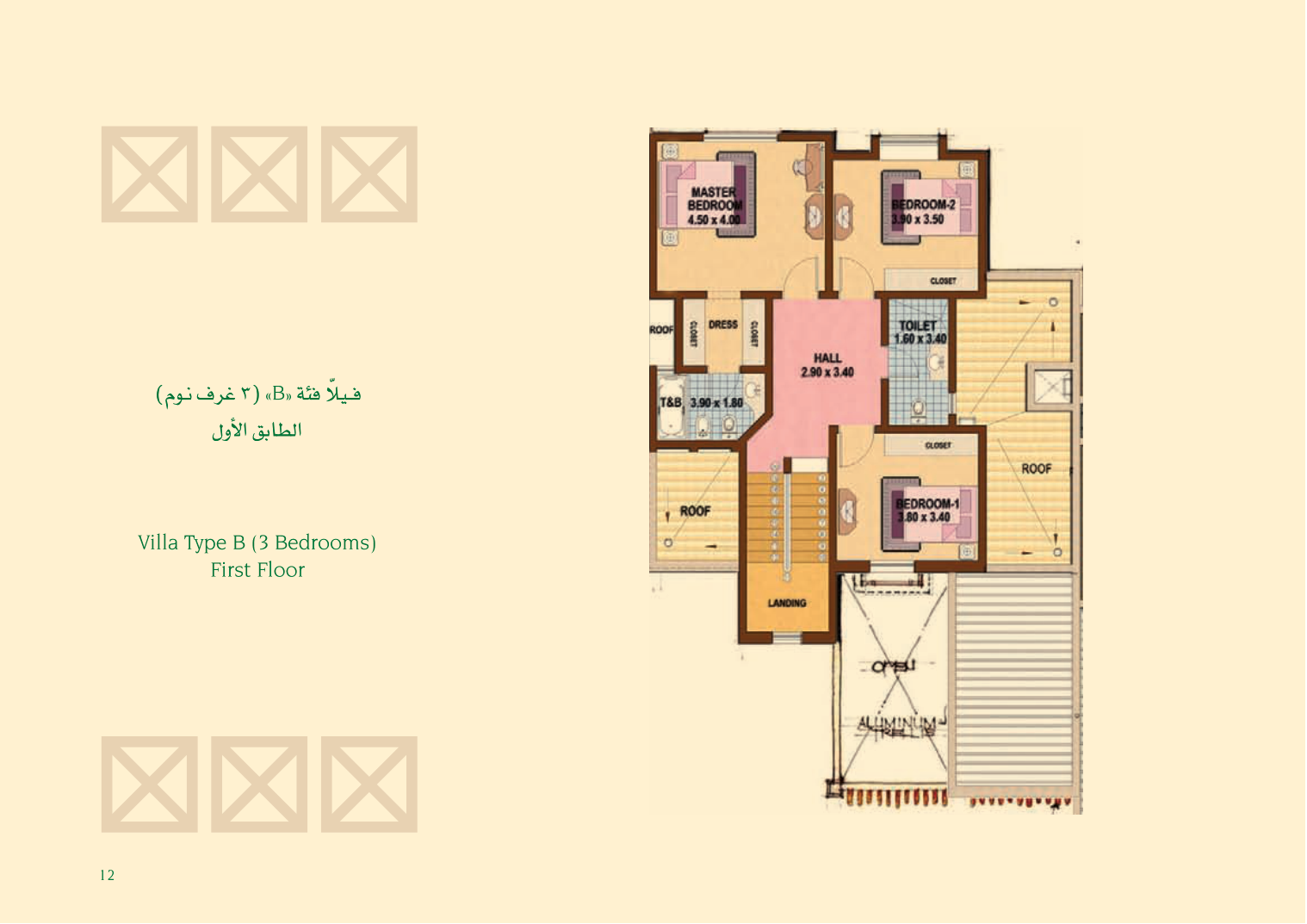 Al Oyoun Village original complete type B first floor drawing