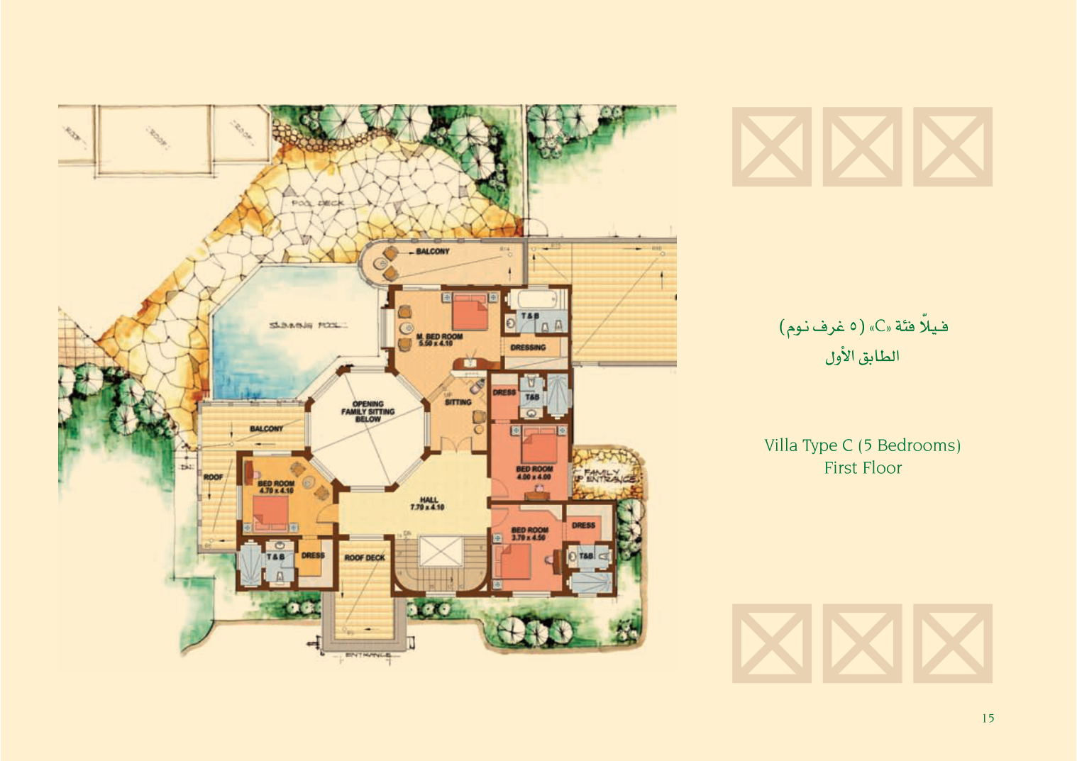 Al Oyoun Village original complete type C first floor drawing