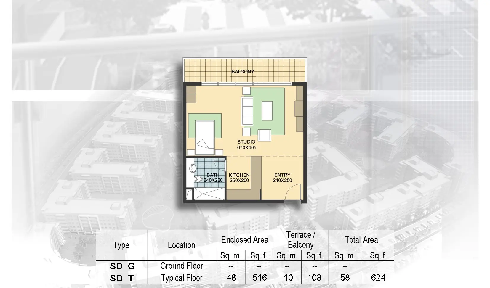 Studio Apartment Type SD
