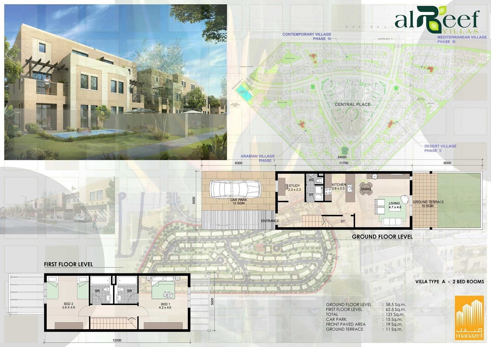 Type A complete 2 bedroom villa