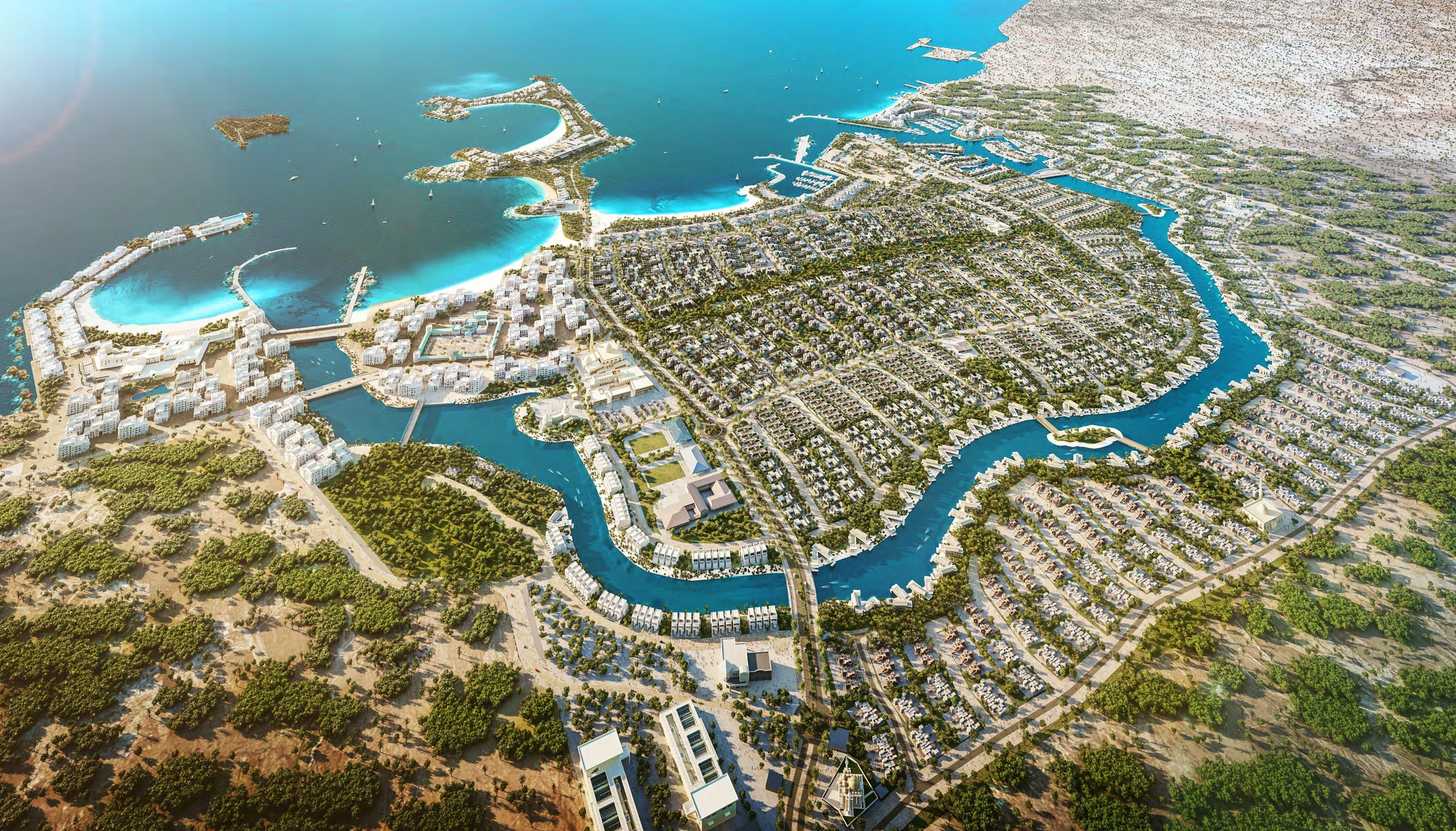 Original AlJurf coastal community masterplan illustration
