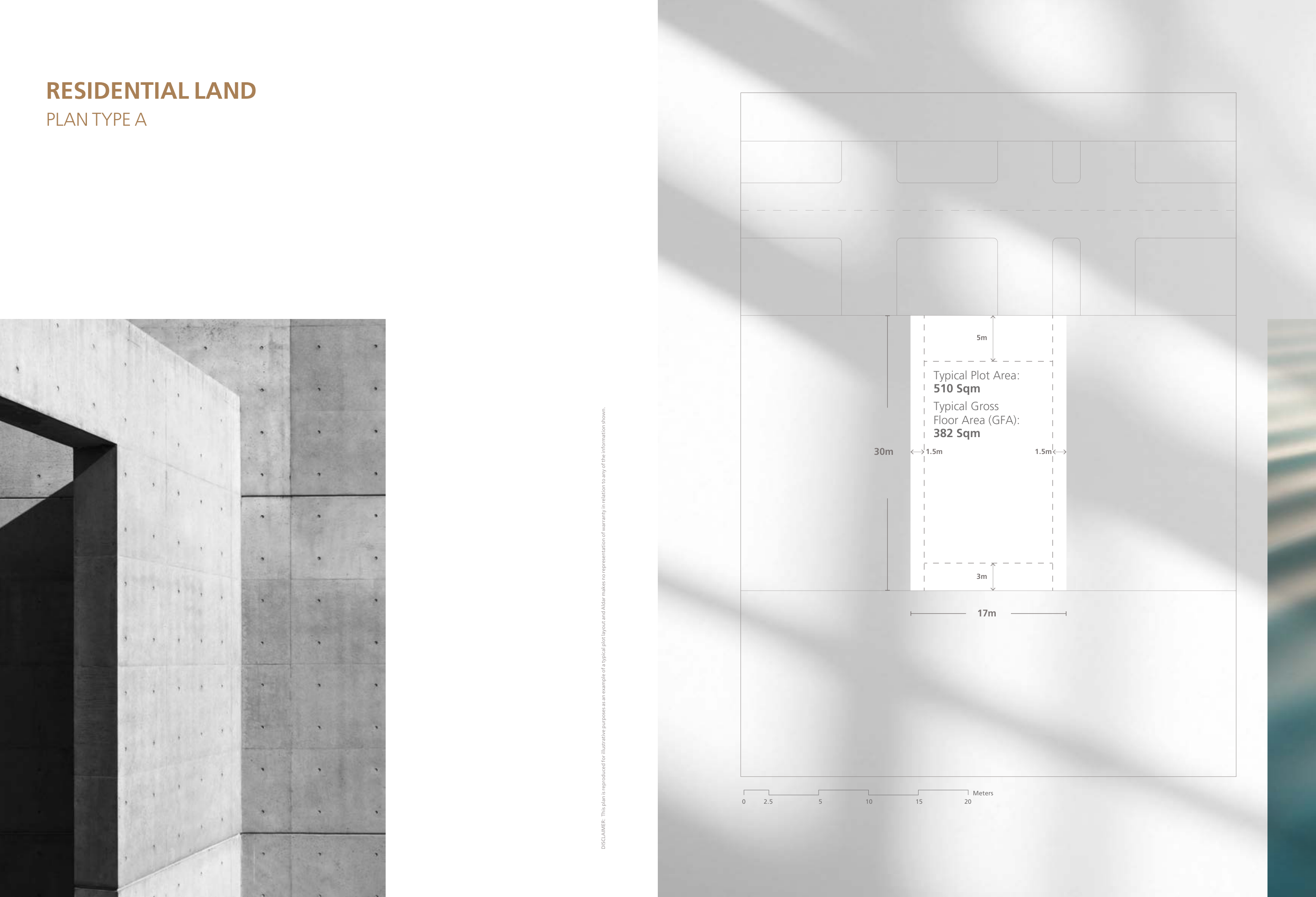 Original Alreeman II Type A residential plot diagram, dimensions and disclaimer