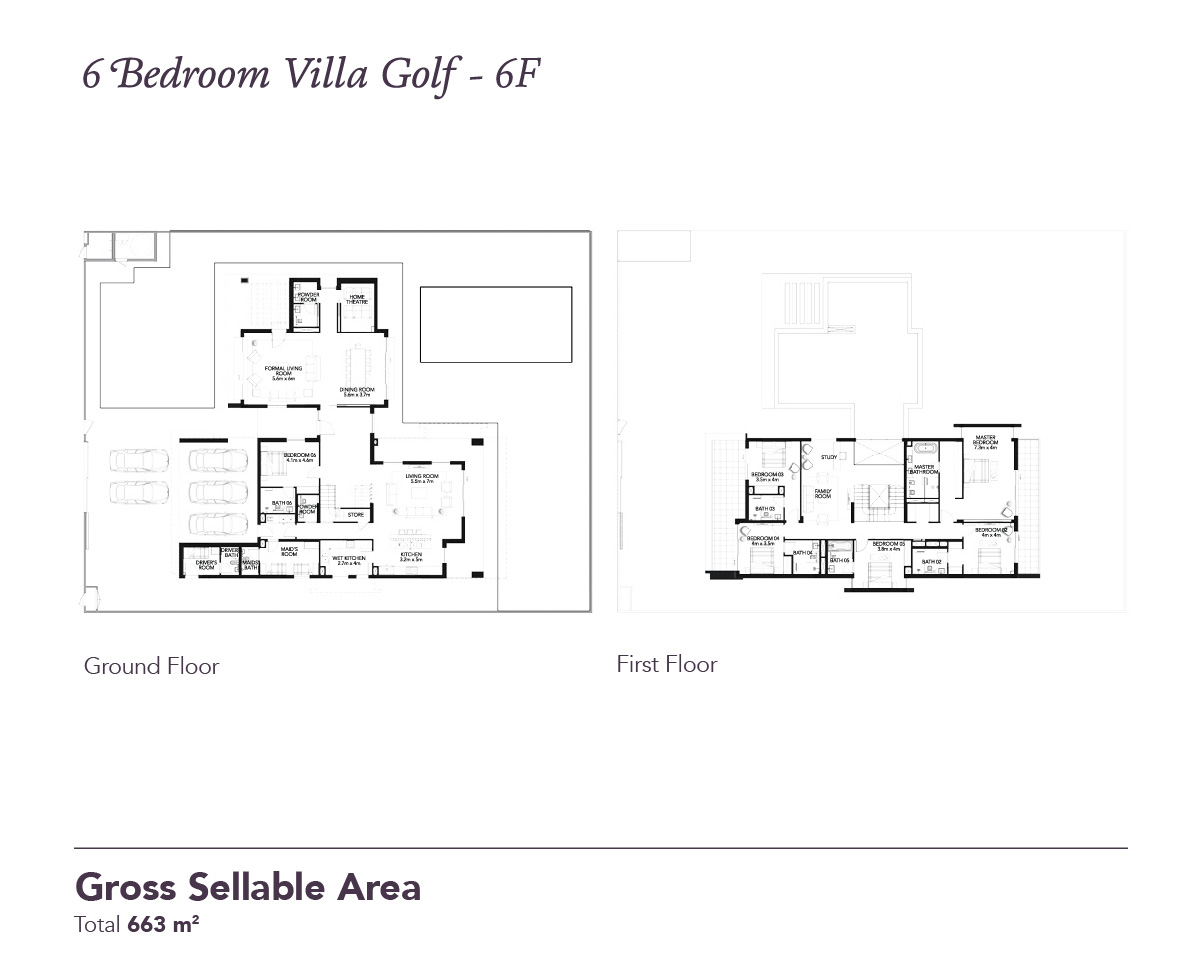 Original complete six bedroom ground and first floor home design