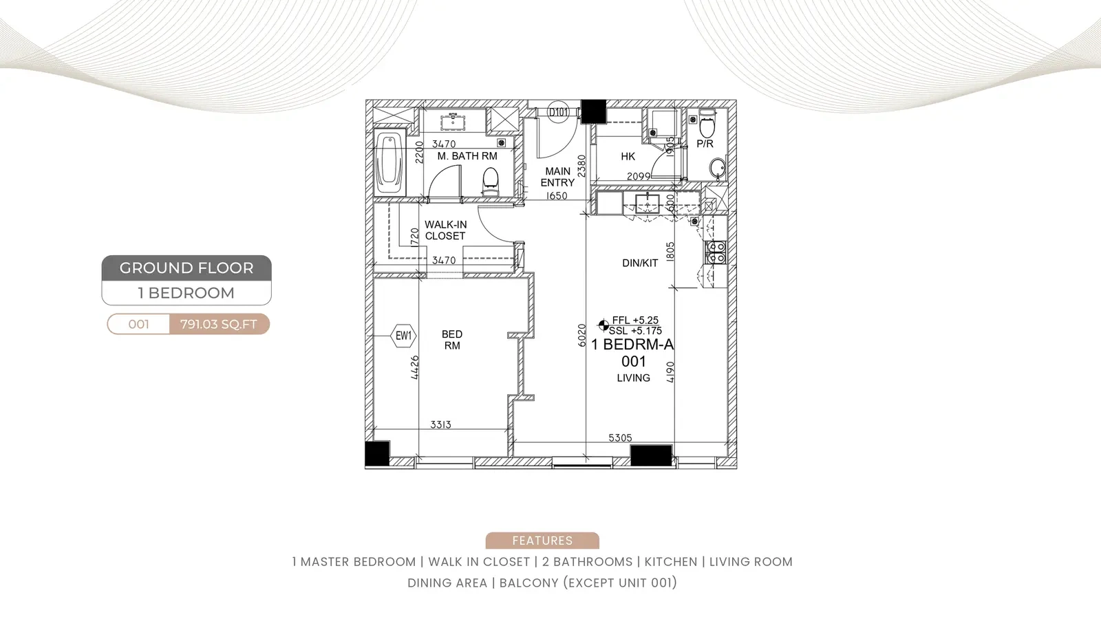 1 bedroom apartment · original sheet 1