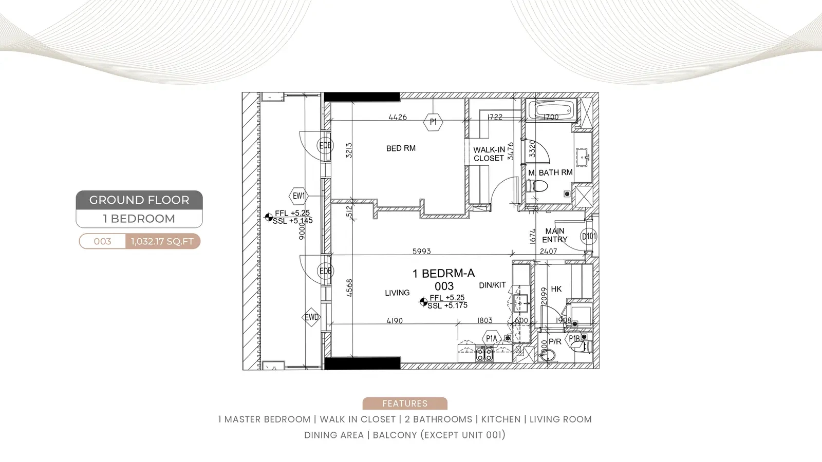 1 bedroom apartment · original sheet 2