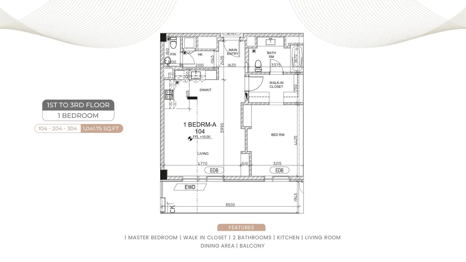 1 bedroom apartment · original sheet 4