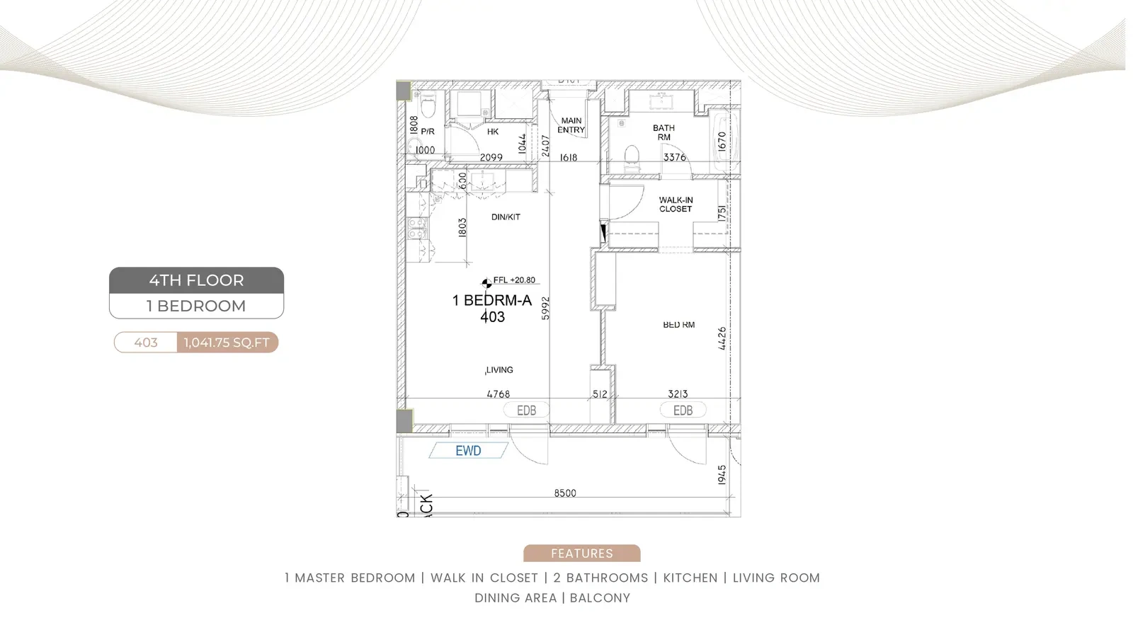 1 bedroom apartment · original sheet 10