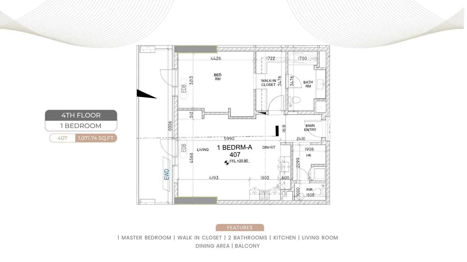 1 bedroom apartment · original sheet 12