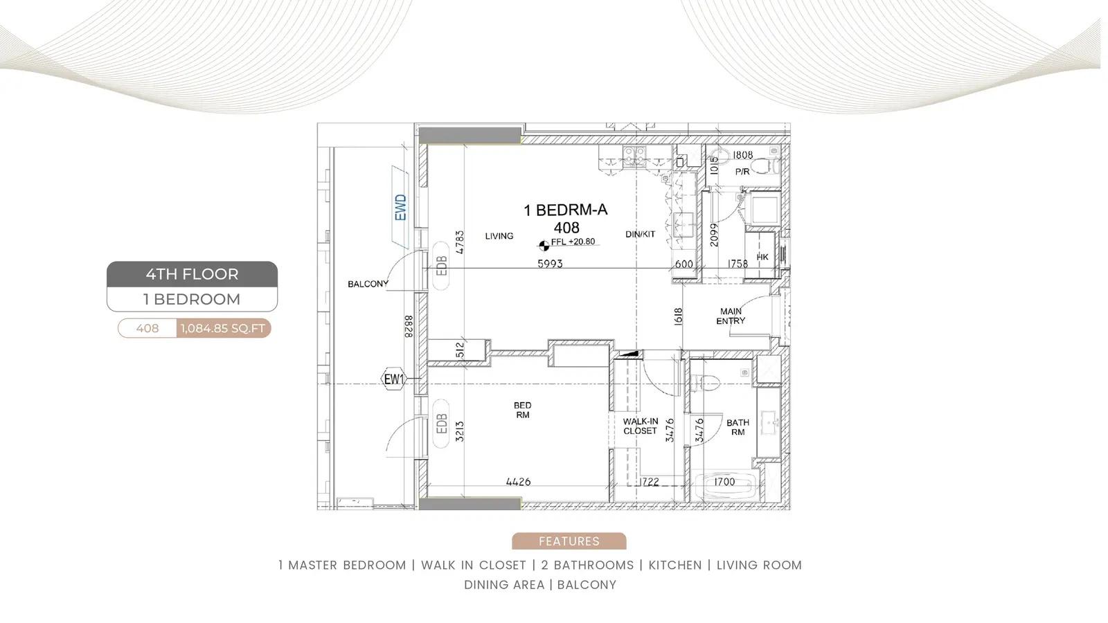 1 bedroom apartment · original sheet 13