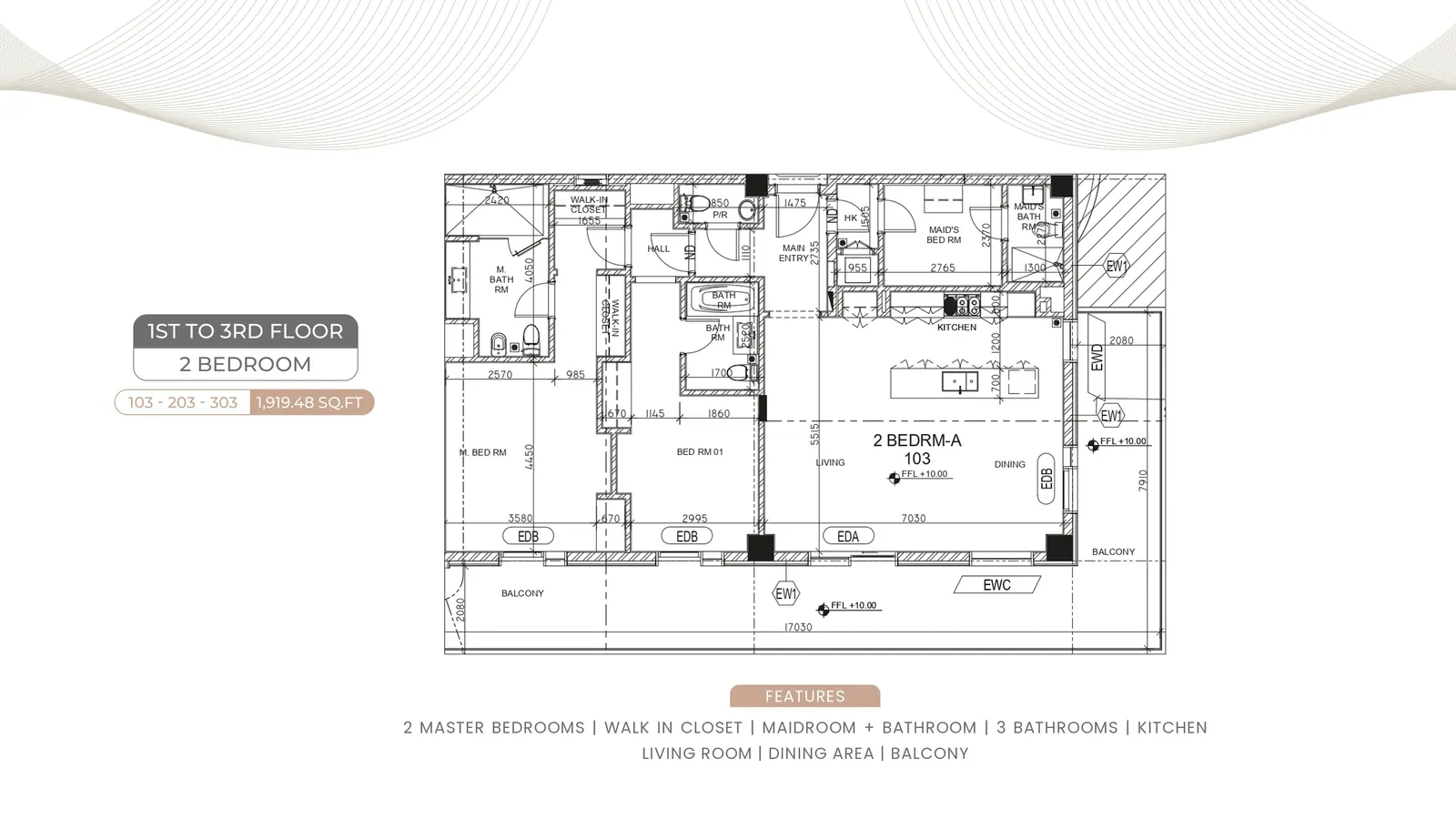 2 bedroom apartment · original sheet 17