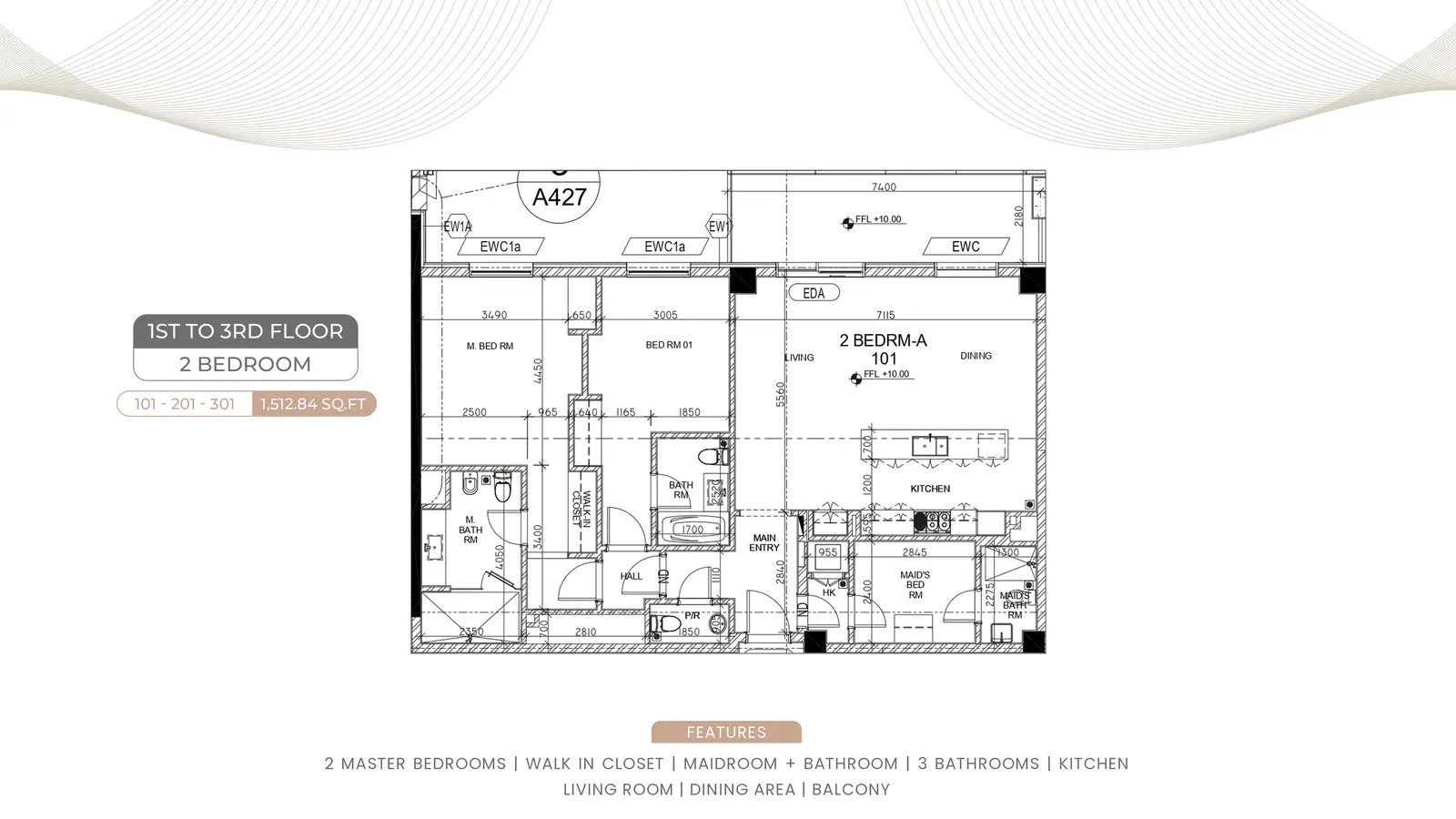 2 bedroom apartment · original sheet 19