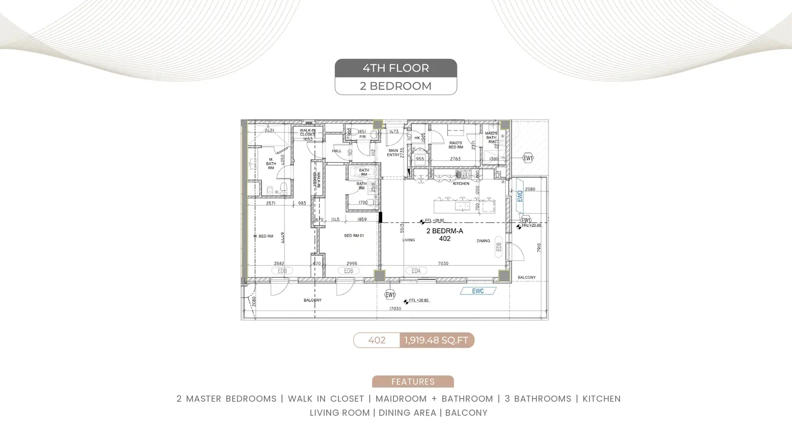 2 bedroom apartment · original sheet 20