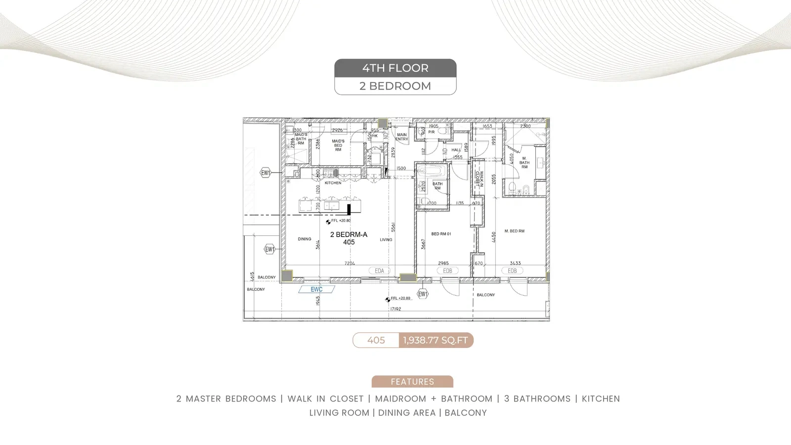 2 bedroom apartment · original sheet 21