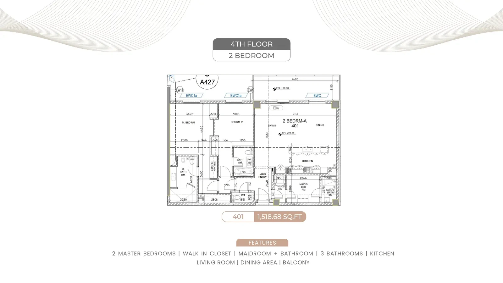 2 bedroom apartment · original sheet 22
