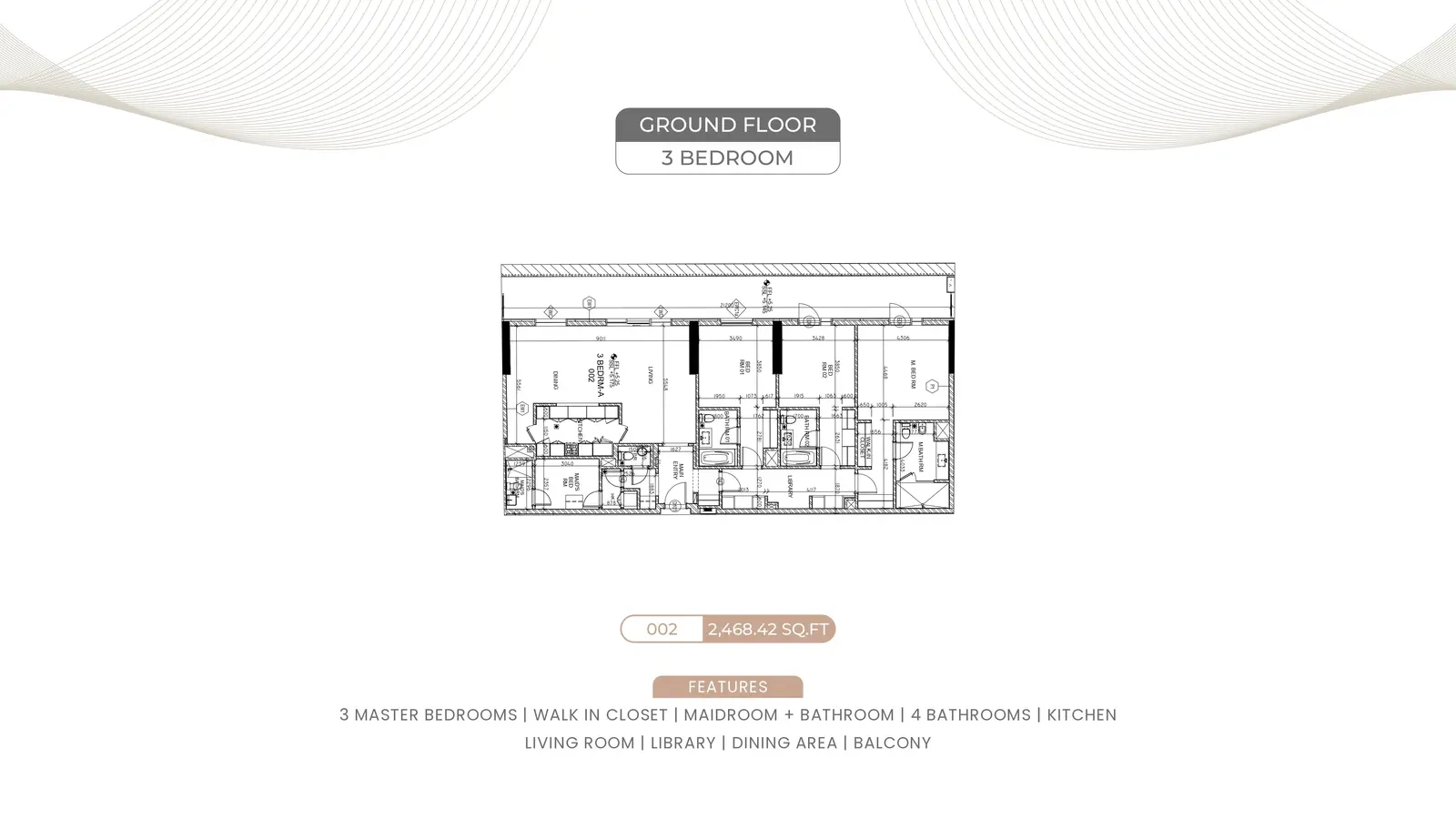 3 bedroom apartment · original sheet 23
