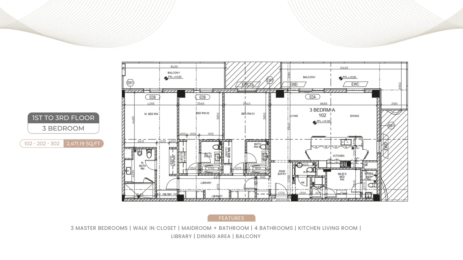 3 bedroom apartment · original sheet 24