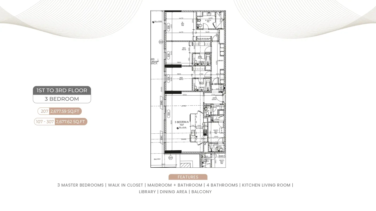3 bedroom apartment · original sheet 25