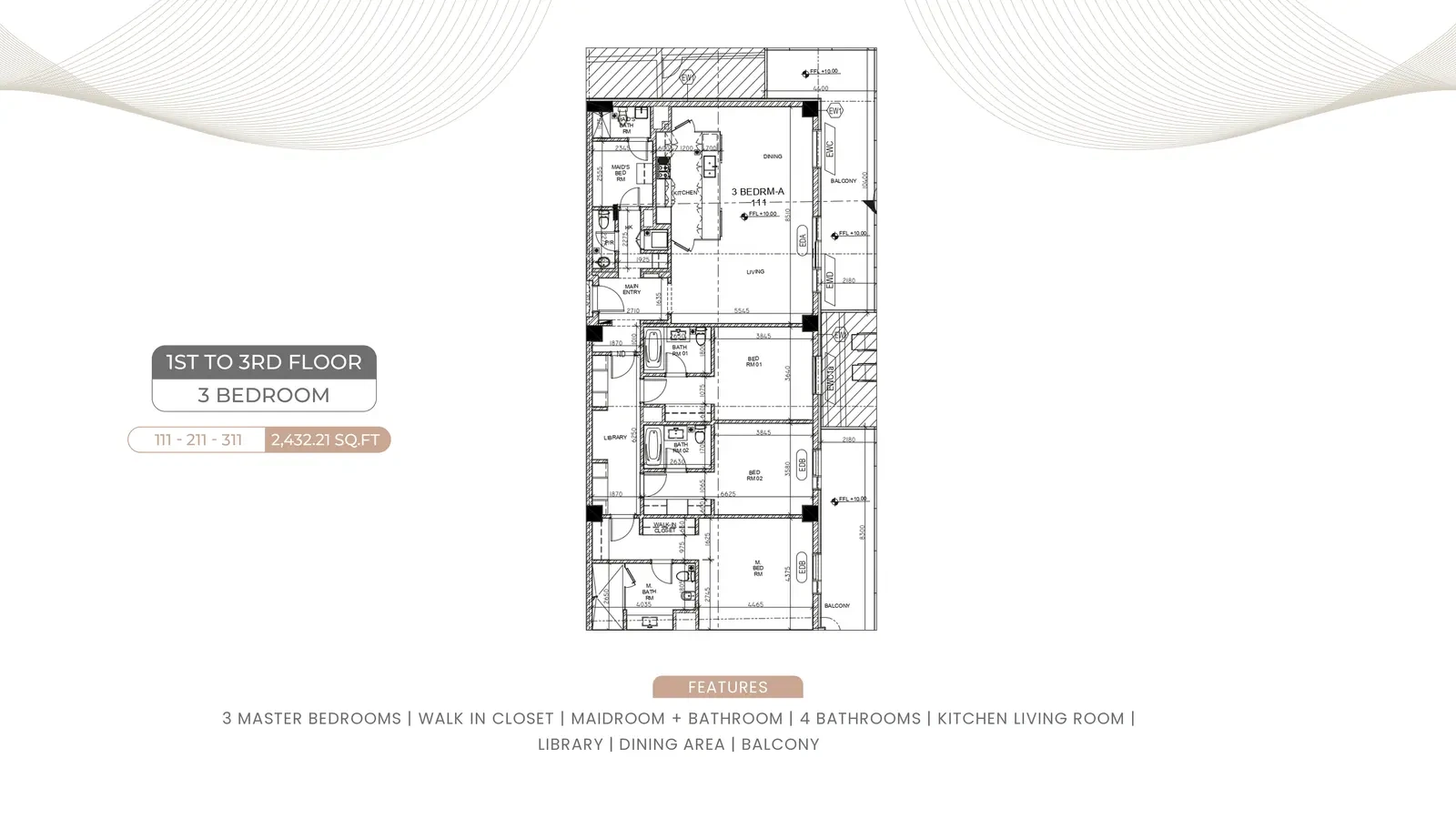 3 bedroom apartment · original sheet 26