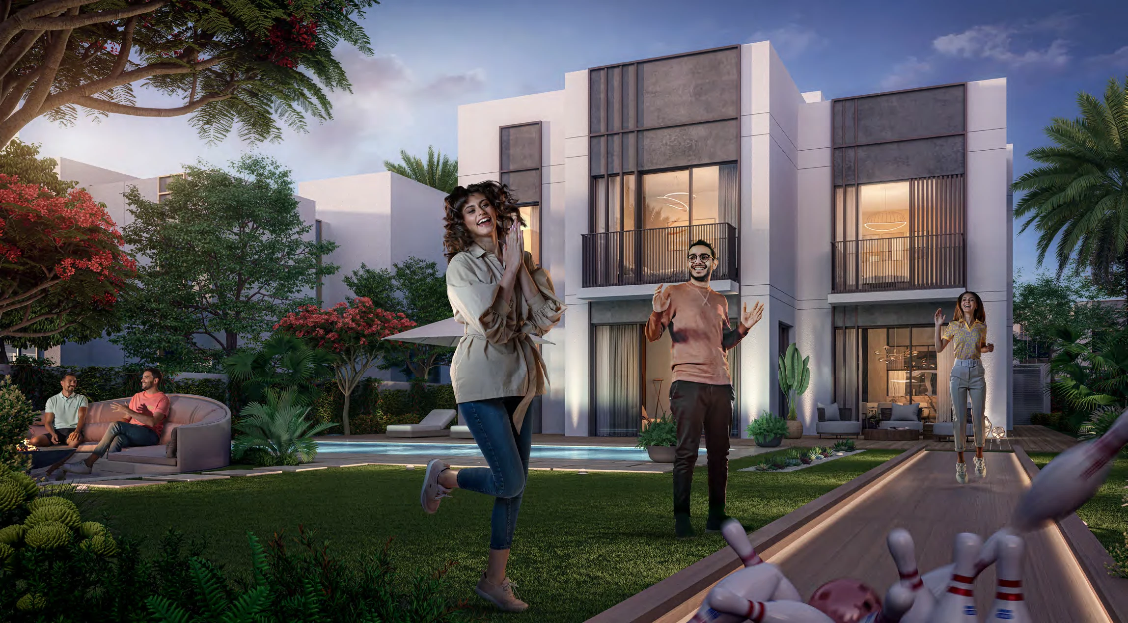 Original phase II villa or community architectural marketing impression