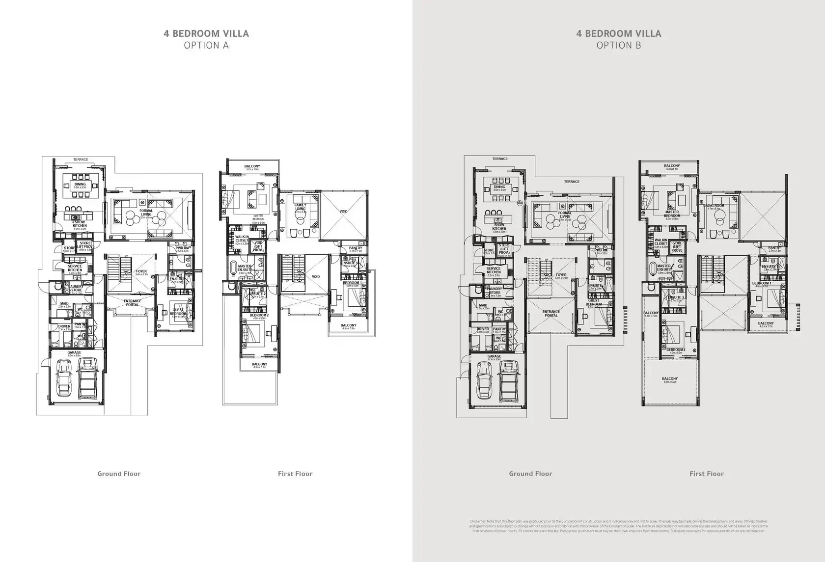 Jawaher Saadiyat · 4 bedroom villa, Options A and B