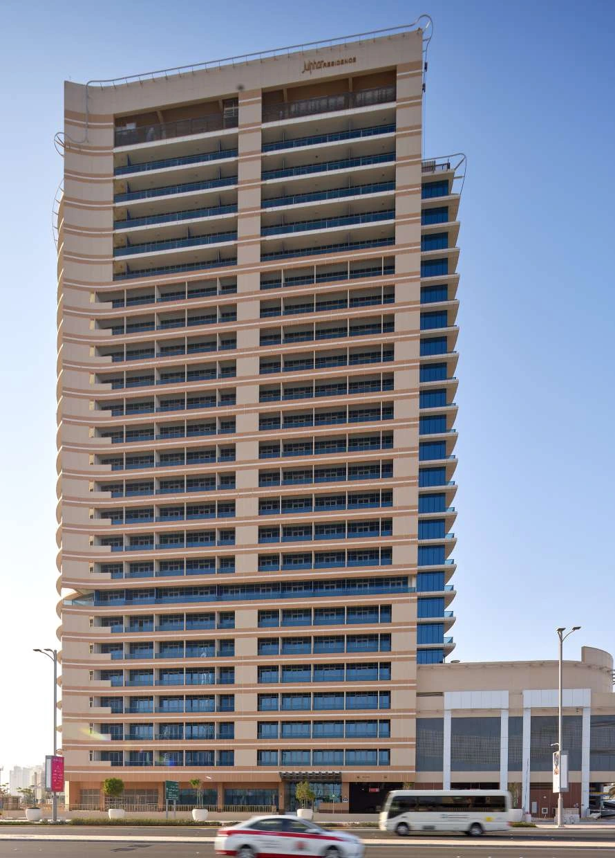 Julphar Residence Building exterior from the official developer brochure