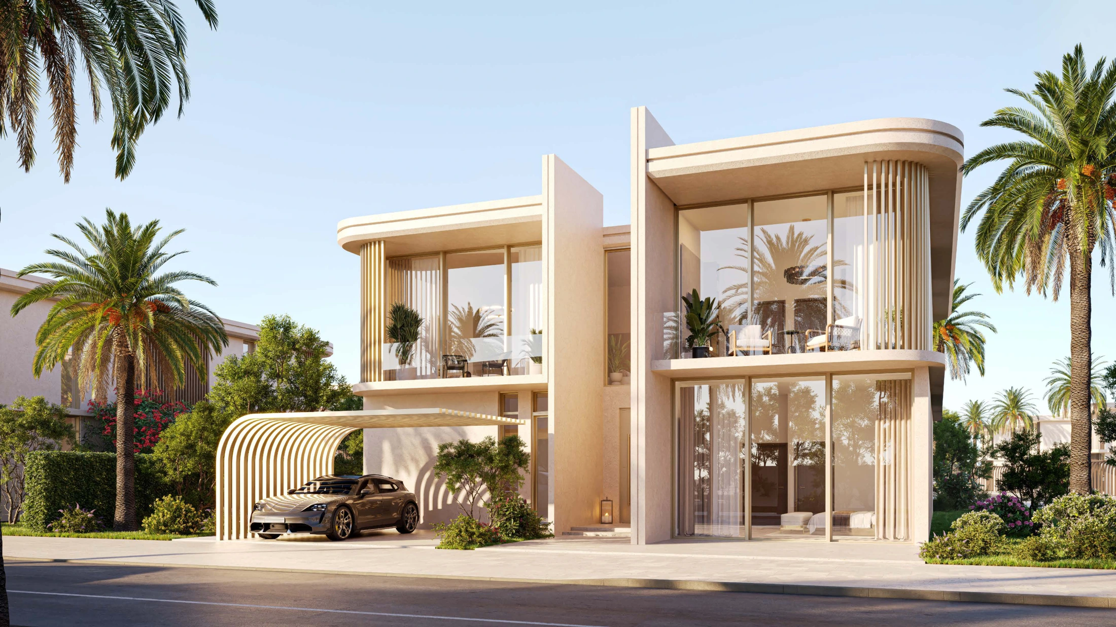 Original five bedroom villa arrival developer illustration