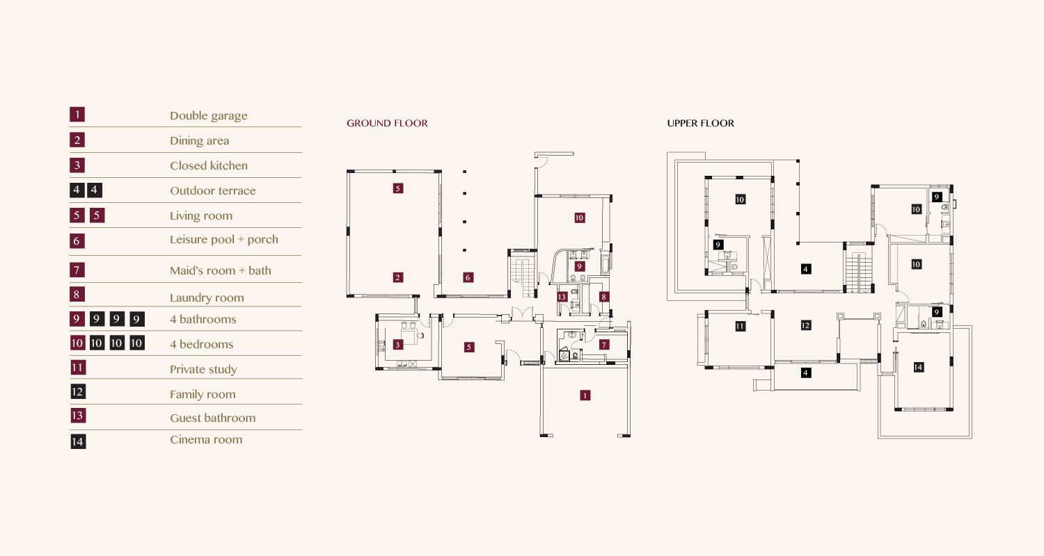 Mangrove One type B original complete ground and upper floor drawing