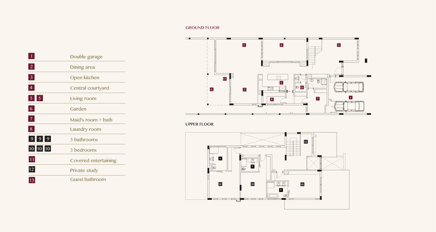 Mangrove One type D original complete ground and upper floor drawing