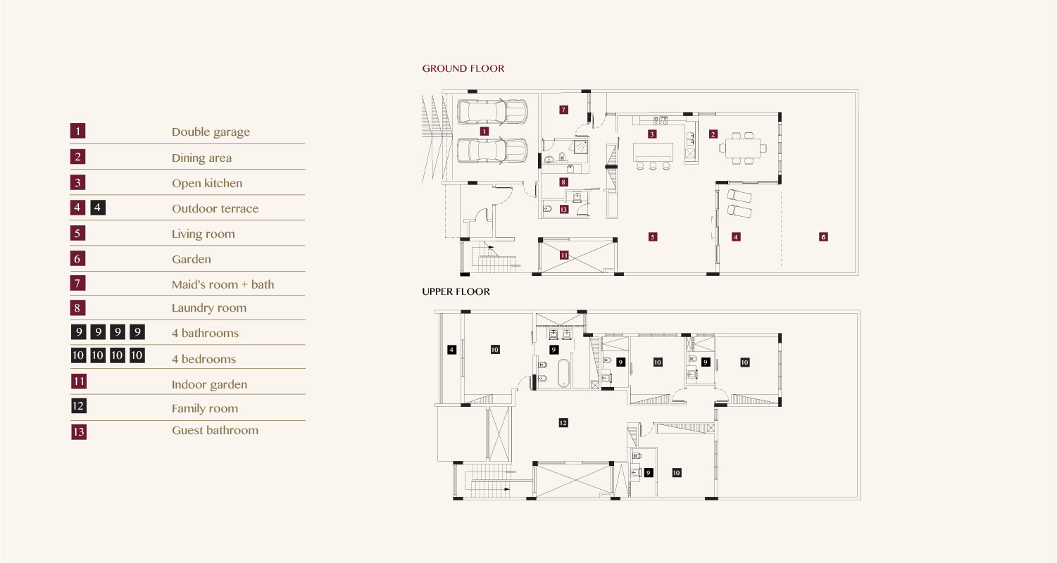 Mangrove One type G original complete ground and upper floor drawing