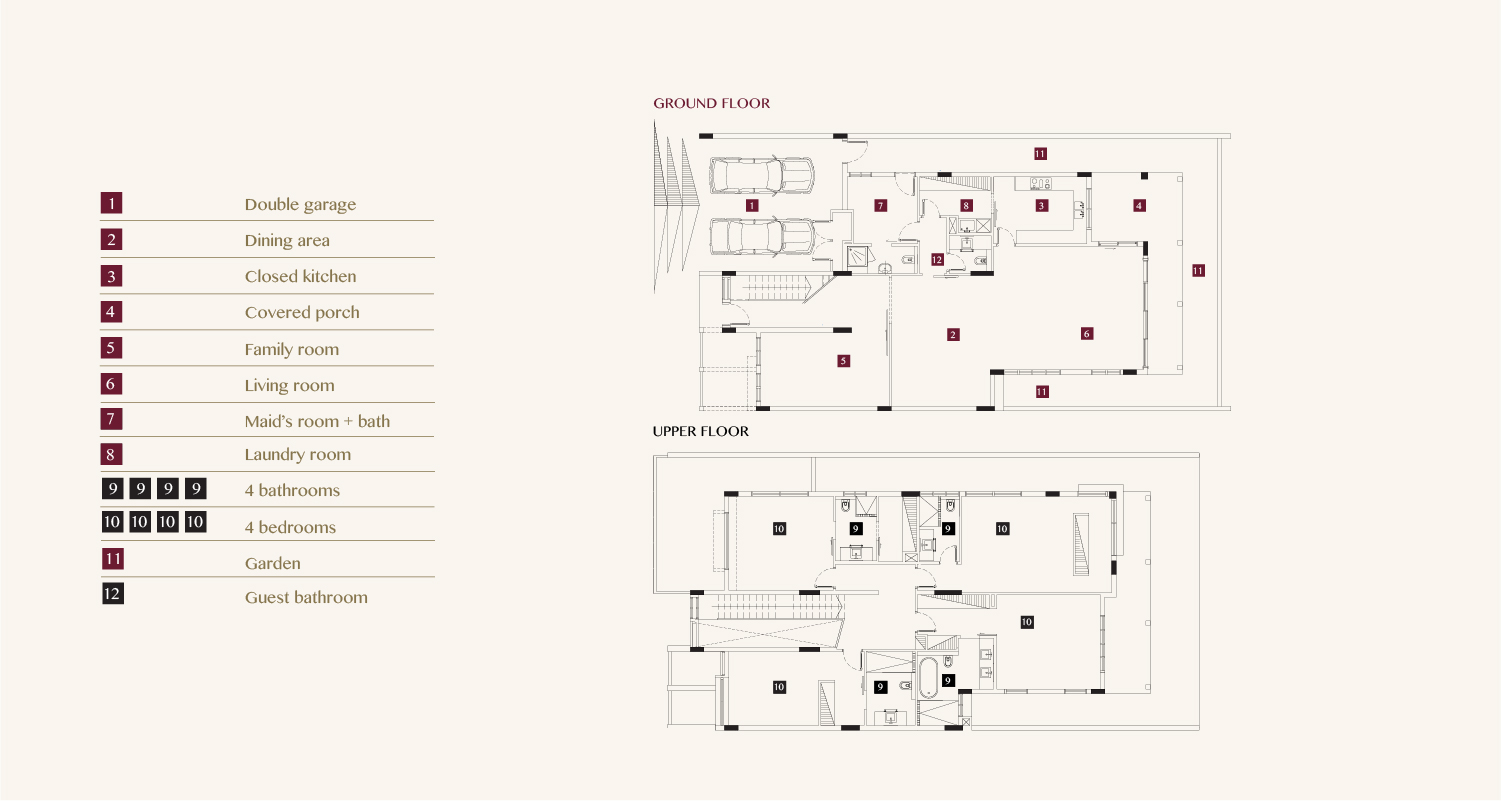 Mangrove One type H original complete ground and upper floor drawing