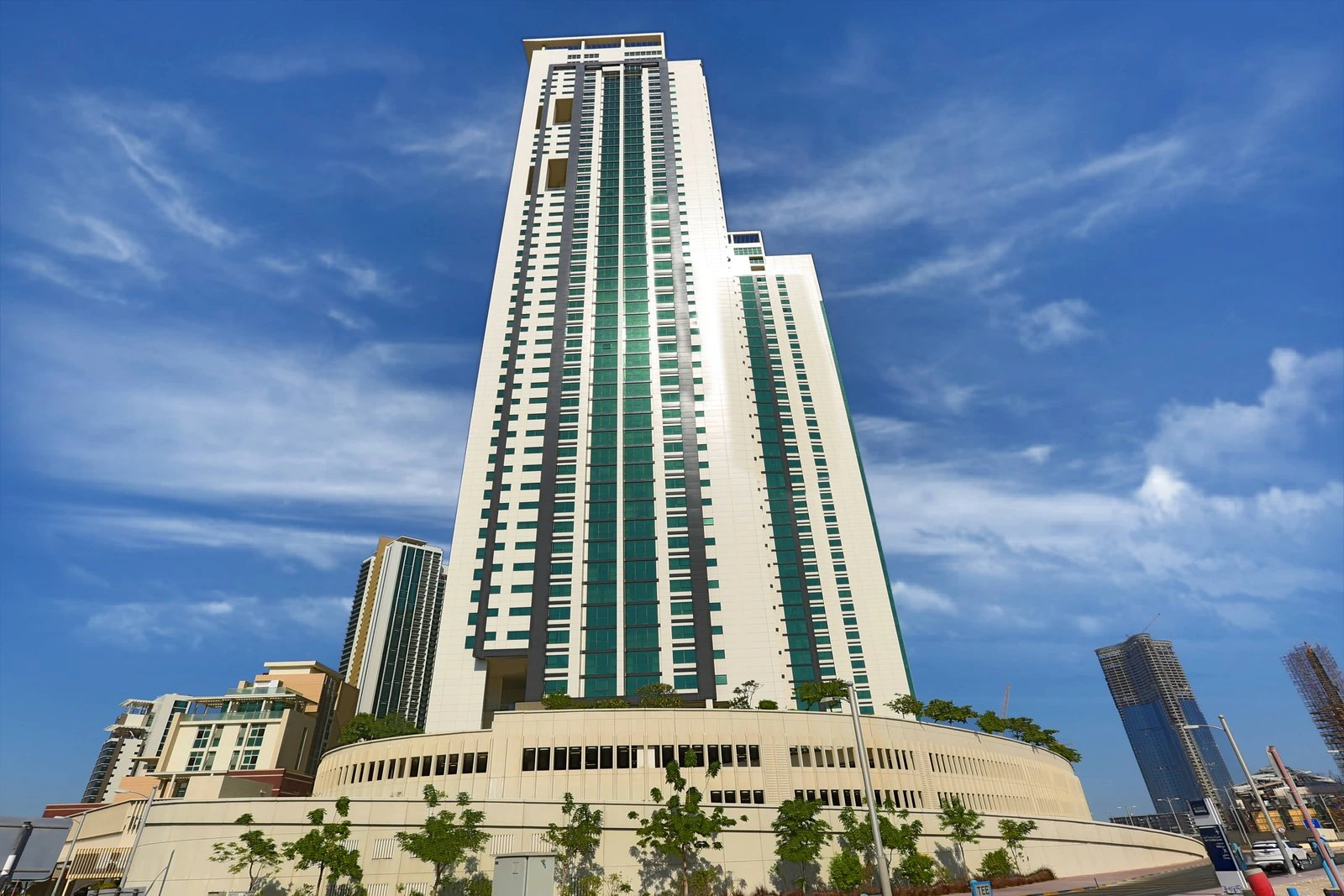 Marina Blue Tower exterior in Marina Square