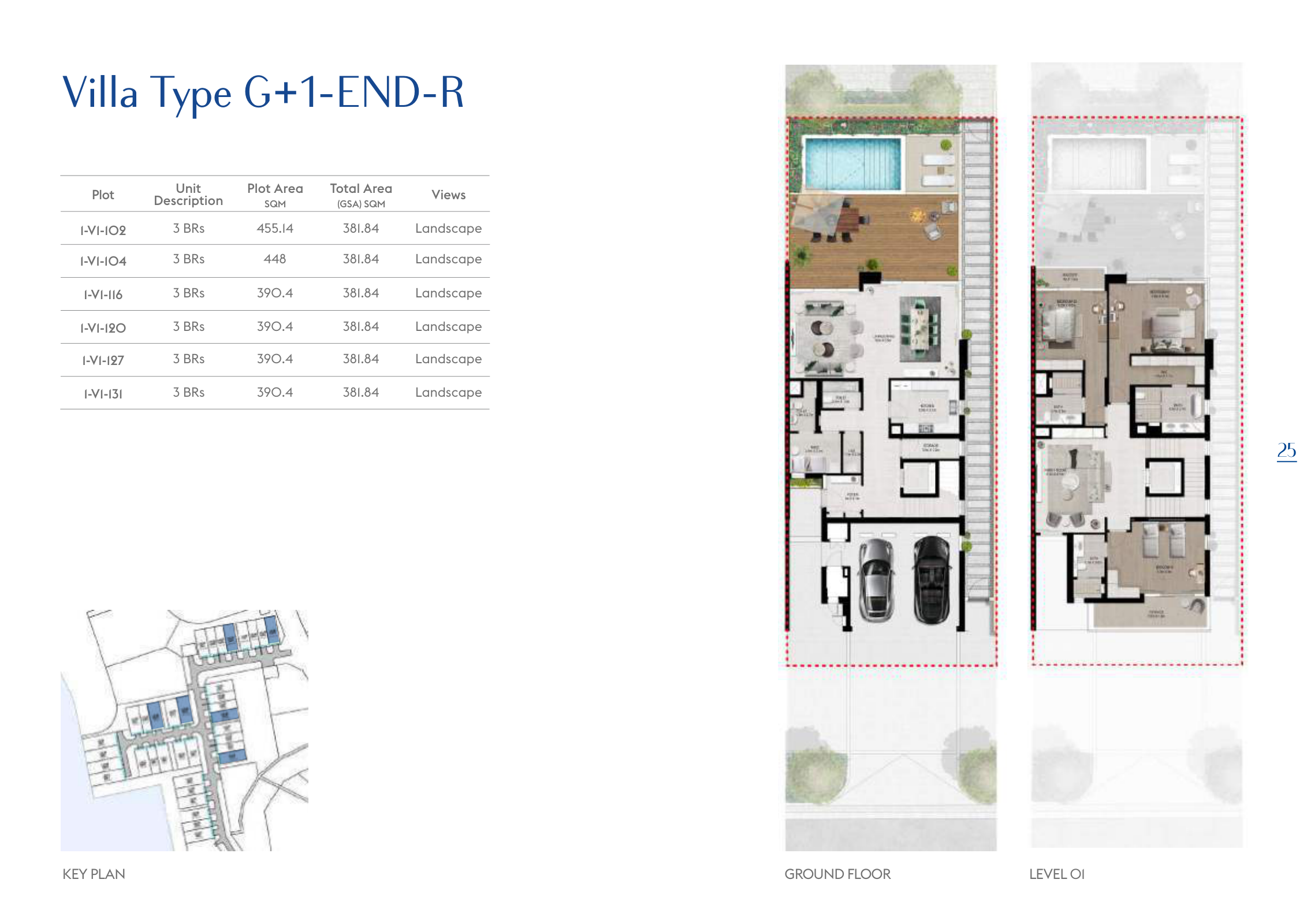 Original complete Marsa Al Jubail G+1 End R villa with ground, first levels