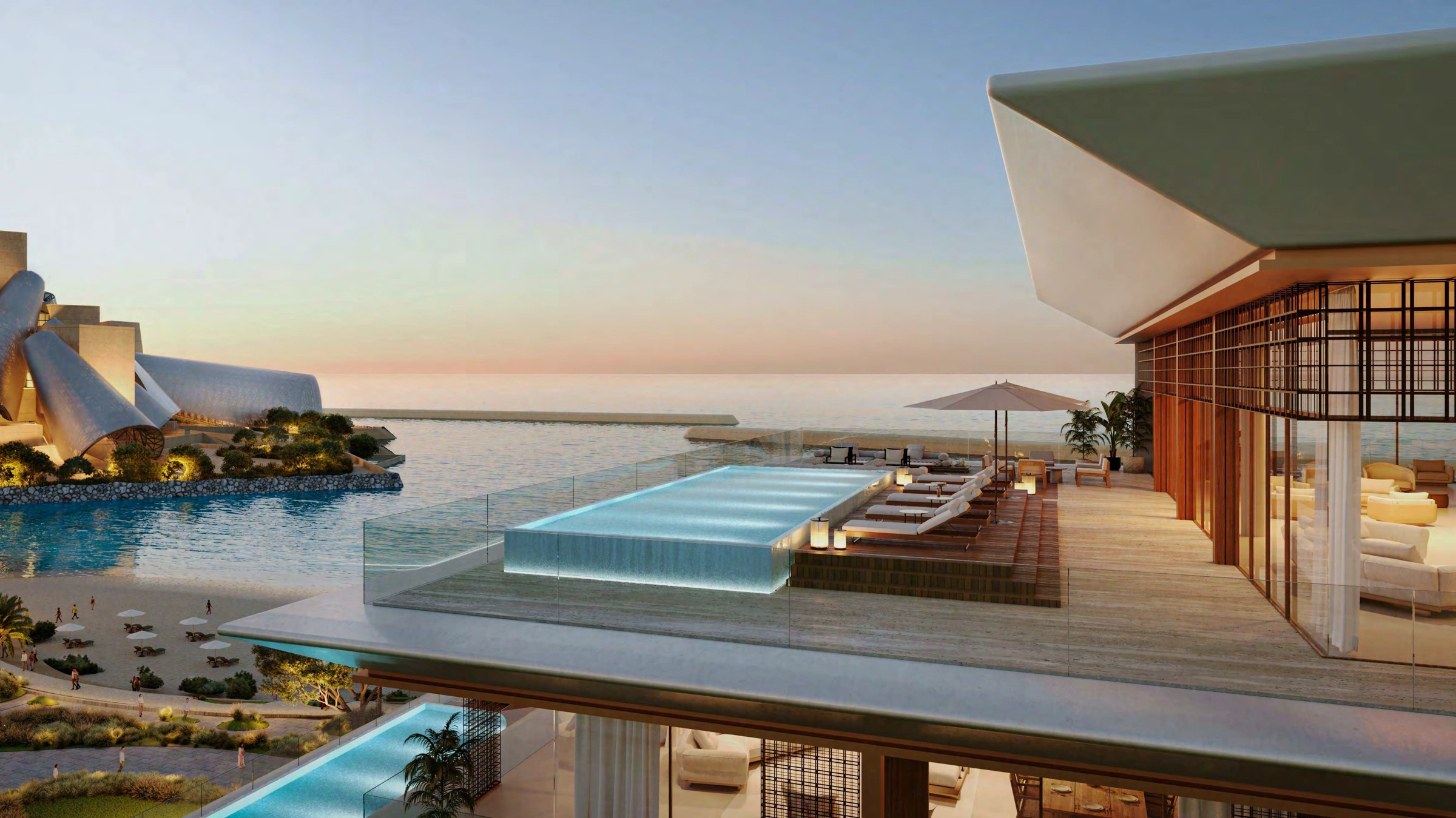 Nobu Residences Abu Dhabi private terrace and pool design from the supplied branded project brochure