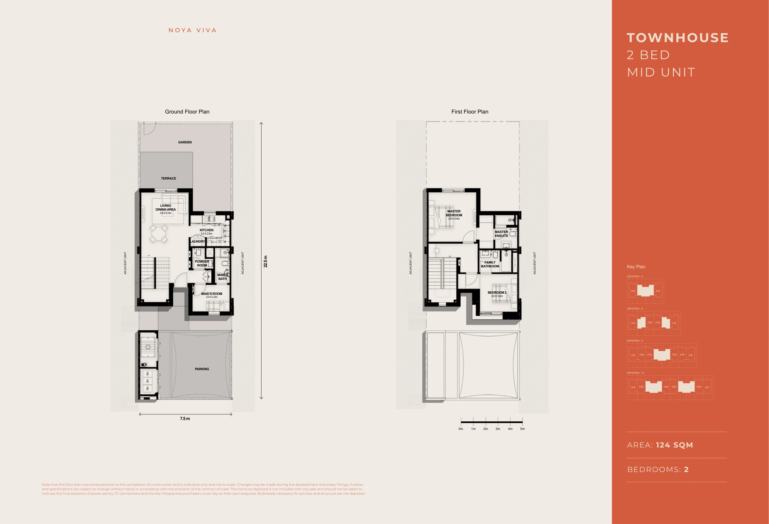 2 bedroom Mid townhouse