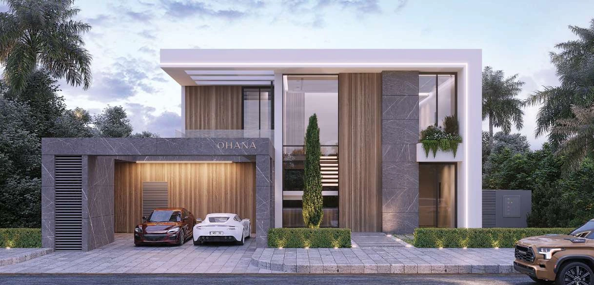 Four bedroom villa exterior illustration
