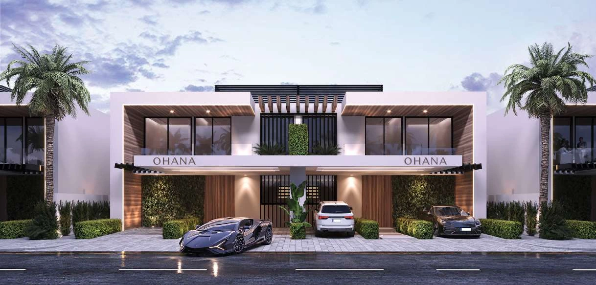 Three bedroom paired villas exterior illustration