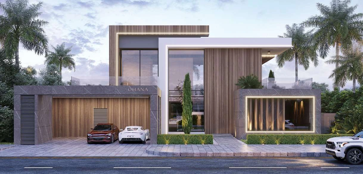Five bedroom villa exterior illustration