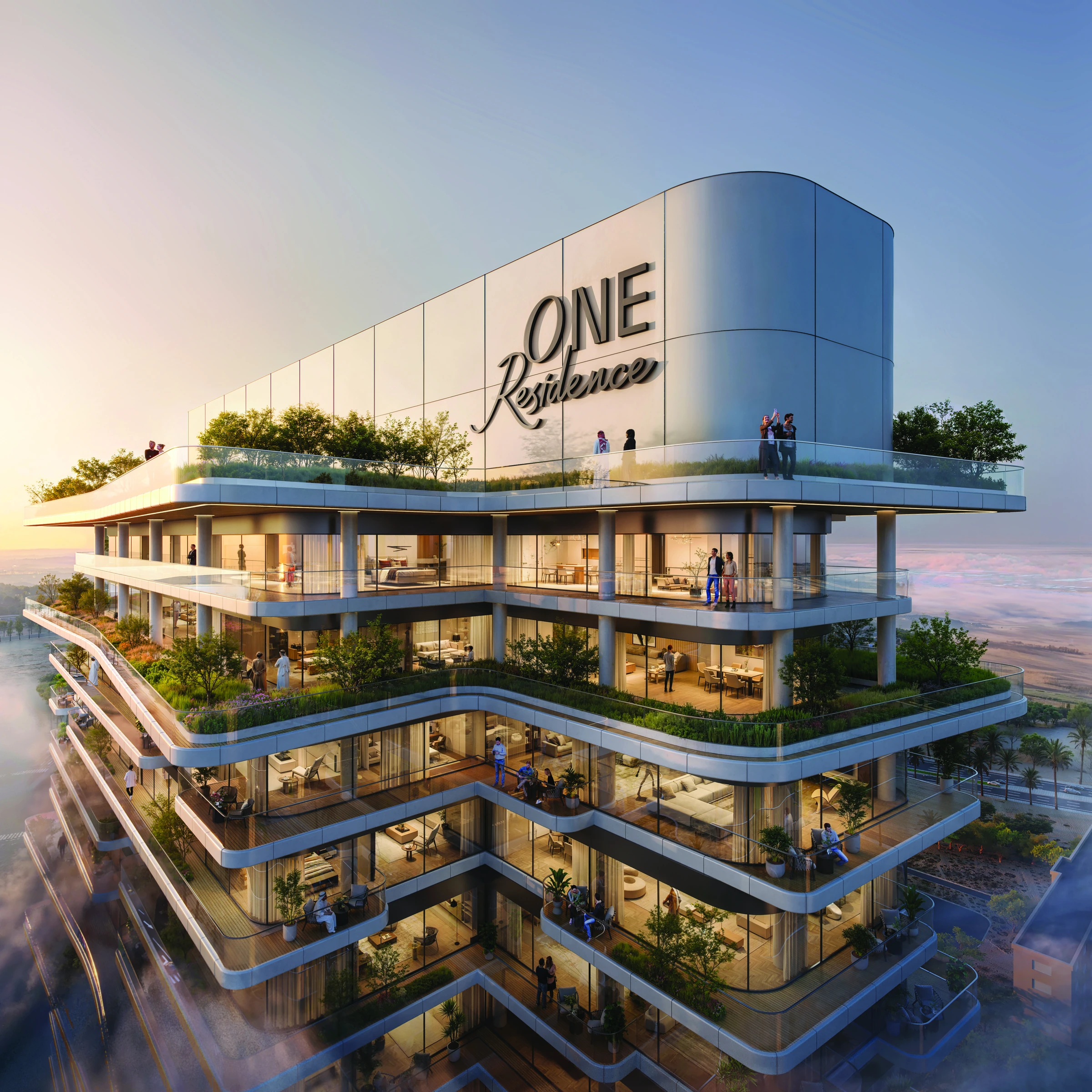 ONE Residence architectural illustration 13 on Al Reem Island