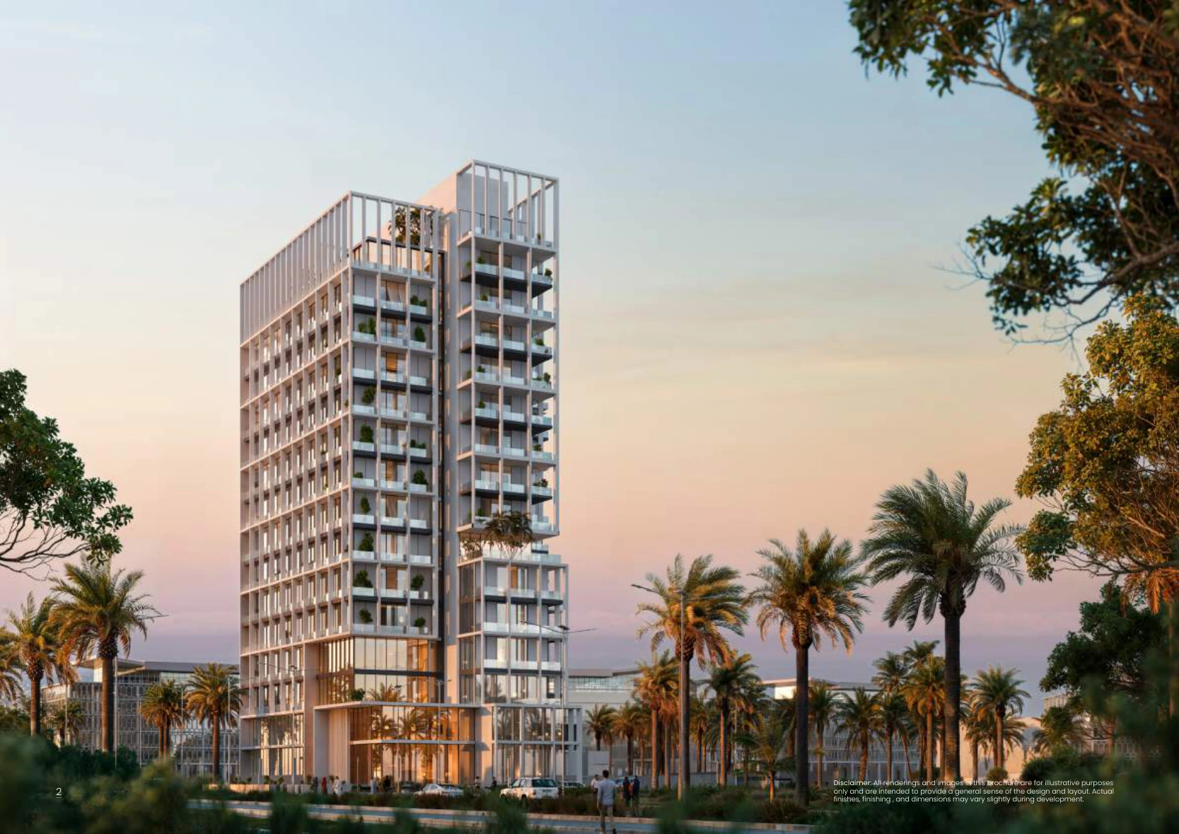 Opula exterior render, architectural illustration