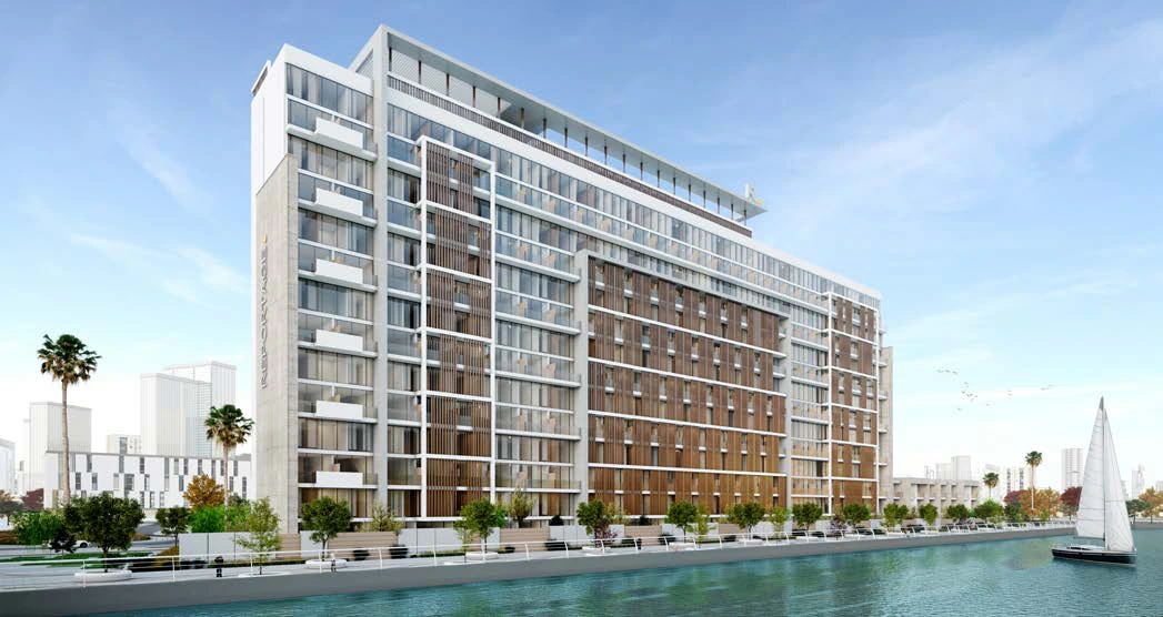 Perla Prime waterfront exterior developer illustration