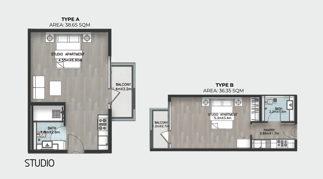 Studio Types A and B, complete developer sheet